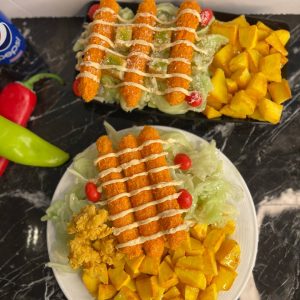 سالاد سزار با فیله سوخاری